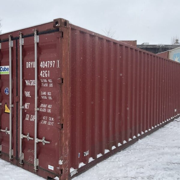 Contentor de transporte padrão de 40 pés usado – espaçoso e económico
