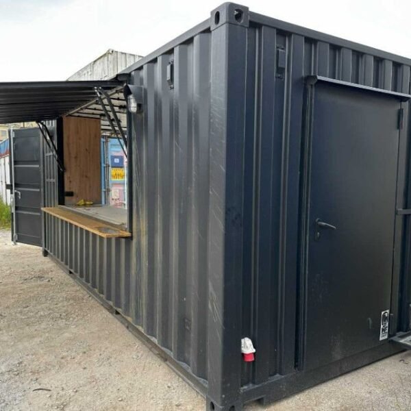 Contentor de restaurante HC de 6 metros – Layout unidirecional Ideal para serviços de buffet móveis ou como quiosque de vendas.